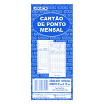 Cartao ponto mensal palha 100 folhas- sao domingos