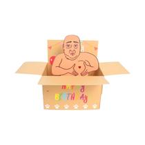 Cartão Pop-Up 3D Engraçado De Feliz Aniversário Com Balões Em Forma De Coração E Confete, Design