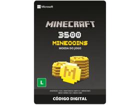 Cartão Presente Digital Minecraft Minecoins R$ 77,45 3500 Moedas