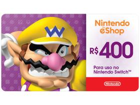 Cartão Presente Digital Nintendo R$ 400,00 Ecash Brazil