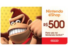 Cartão Presente Digital Nintendo R$500,00 Ecash Brazil
