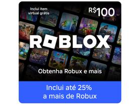 Cartão Presente Digital R$100,00 Roblox 100BRL