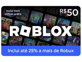 Cartão Presente Digital Roblox R$50,00 Roblox 50BRL eGift