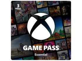 Cartão Presente Digital Xbox Game Pass Essential Assinatura de 3 Meses R$114,90