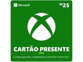 Cartão Presente Digital Xbox R$ 25,00 Microsoft