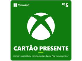 Cartão Presente Digital Xbox R 5,00 Microsoft