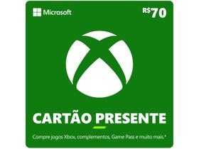 Cartão Presente Digital Xbox R$ 70,00 Microsoft