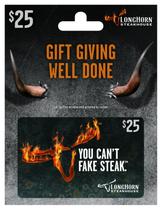 Cartão Presente Longhorn Steakhouse R 25 Físico Cartão Presente Longhorn Steakhouse R 25 Físico