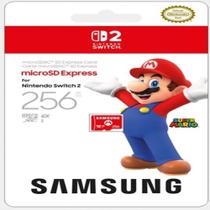 Cartão Samsung MicroSD 256GB Express para Nintendo Switch 2 Cartão Samsung MicroSD 256GB Express para Nintendo Switch 2