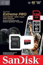 Cartão Sandisk 128gb 200mbs Micro Sd Extreme Pro Original