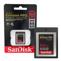 Cartão Sandisk 64GB Extreme PRO CFexpress Tipo B 1500 mb/s