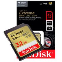 Cartão Sandisk Extreme Sdhc 32gb 100mb/s 4k Uhd