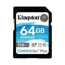 Cartão SD 4K De Alta Velocidade Kingston SDG3 64GB 128GB 256GB 512GB Até 170MB/s Leia V30 U3 C10