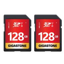 Cartão SD Gigastone 128GB UHS-I U1 Classe 10, memória SDXC, pacote com 2 unidades