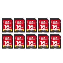 Cartão SD Gigastone 16GB, pacote com 10 UHS-I U1 Classe 10 SDHC