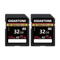 Cartão SD Gigastone 32GB, pacote com 2 câmeras 4K Extreme A2 V30
