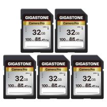 Cartão SD Gigastone 32GB, pacote com 5 câmeras Pro A1 V10 SDHC, 5 anos de recuperação