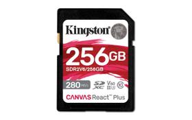 Cartão SD Kingston Canvas React Plus 256GB Classe 10 UHS-II U3