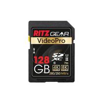 Cartão SD Ritz Gear 128GB SDXC UHS-II C10 U3 V90 de alta velocidade