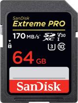 Cartão SD SanDisk Extreme PRO 64GB SDXC UHS-I C10, U3, V30