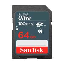 Cartão SDXC 64GB Sandisk Ultra UHS-I 100mb/s U1 Classe 10