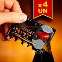 Cartão Wallet Ninja Ferramentas 18 em 1 - 4 unidades Cartão Wallet Ninja Ferramentas 18 em 1 - 4 unidades