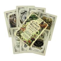 Cartas de Baralho de Oracle da Bruxa Verde - 50 Cartas de Tarô para Adivinhação