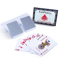 Cartas de baralho LotFancy 100% plástico impermeável, 2 decks Cartas de baralho LotFancy 100% plástico impermeável, 2 decks