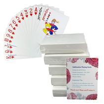 Cartas de baralho para sublimação em branco, 5 pacotes, 6 x 9 cm