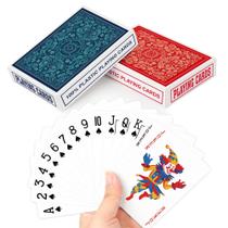 Cartas de baralho Timenued Waterproof Plastic, pacote com 2 unidades, tamanho de pôquer