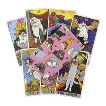Cartas de Tarô Kawaii - Gato Rosa Meme - 22 Arcanos Maiores