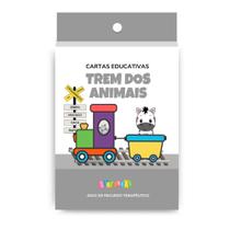Cartas educativas trem do animais
