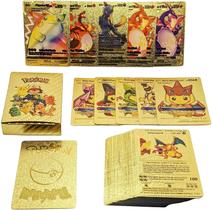 Cartas Pokemon 25 Folhas De Ouro Edição Limitada Douradas