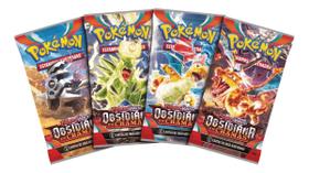 Cartas Pokémon Booster 4 Packs Escarlate e Violeta Obsidiana em Chamas Houndstone