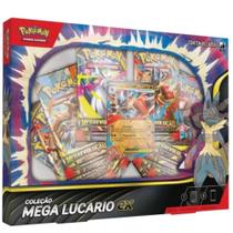 Cartas Pokémon Coleção Mega Lucario Ex com 49 Cards - Copag Cartas Pokémon Coleção Mega Lucario Ex com 49 Cards - Copag