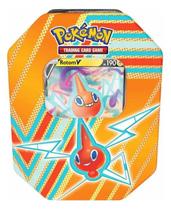 Cartas Pokémon Lata C/ 25 Cards Game Rotom V Copag Original