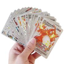 Cartas Prateadas Coleção Tipo Pokémon Kit Com 5 Unidades