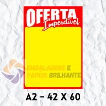 Cartaz de oferta Imperdível 42 x 60 (A2) - 100 unidades - Embalagens e Papéis Brilhante