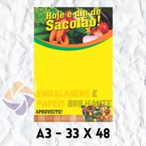 Cartaz de Oferta : sacolão 33 x 48 (A3) - 100 unidades - Embalagens e Papéis Brilhante