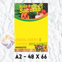 Cartaz de Oferta : sacolão 48 x 66 (A2) - 100 Unidades - Embalagens e Papéis Brilhante