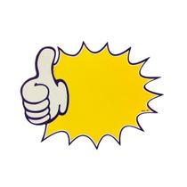 Cartaz de Oferta Splash Joinha Azul Mini Papel Duplex 100 unidades