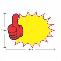 Cartaz de Oferta Splash Joinha Vermelho Mini Papel Duplex 25 unidades