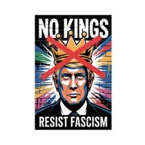 Cartaz de protesto Fotuven No Kings in America 40x60cm Cartaz de protesto Fotuven No Kings in America 40x60cm