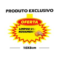Cartaz de SPLASH OFERTA Plastificado - REUTILIZÁVEL - 10X8cm - Pode Apagar - Ofertão Cartazes