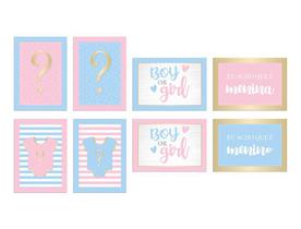 Cartaz Decorativo - Festa Boy or Girl 2 - 08 unidades - Cromus - Rizzo Festas