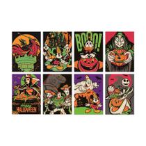 Cartaz Decorativo Halloween Disney Mickey 8 unidades Cartaz Decorativo Halloween Disney Mickey 8 unidades