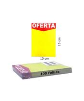 Cartaz em Papel Duplex Radex Amarelo Oferta 10x15cm com 100 Folhas