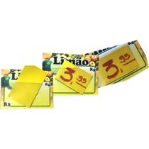 Cartaz hortifruti reutilizável com bolsa 15x20cm (c/ 50 unidades)