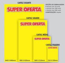 Cartaz Marcação Oferta Grande 30X42Cm Amarelo 10Un Grespan