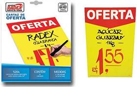 Cartaz Para Marcacao Oferta Amarelo A4 21X29Cm.250G